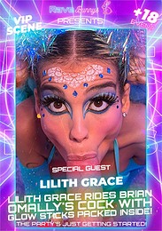 Lilith Grace Rides Brian Omally's Cock with Glow Sticks Packed Inside!